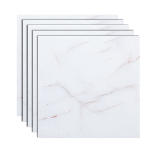 Peel and Stick Vinyl Flooring 23.6"x23.6" x2mm Marble Look PVC Flooring