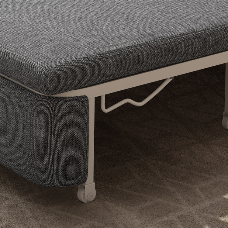 Fabric Square Arms Futon Sleeper Sofa Pillow Included Loveseat