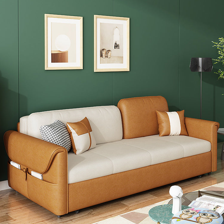Pillow Included Futon Sofa Bed Foldable Futon Sleeper Sofa with Storage