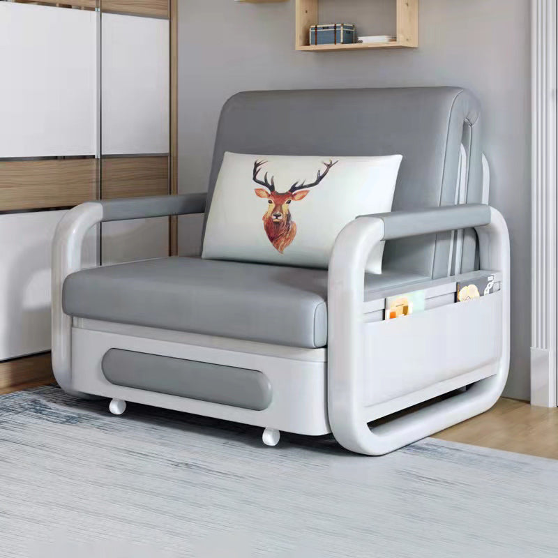 Pillow Included Sofa Futon Round Arms Cushion Back Sleeper Sofa