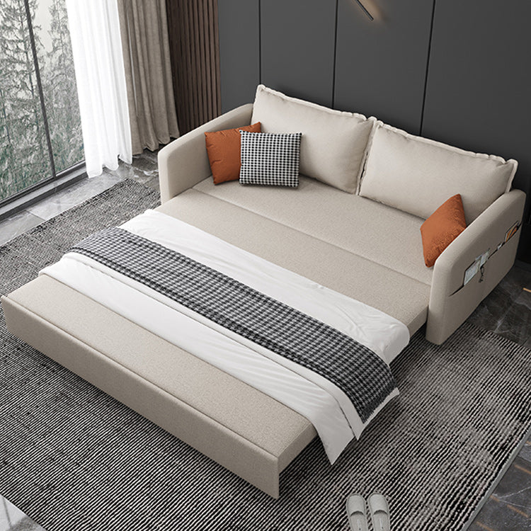 Pillow Included Sofa Futon Foldable Cushion Back Sleeper Sofa with Storage