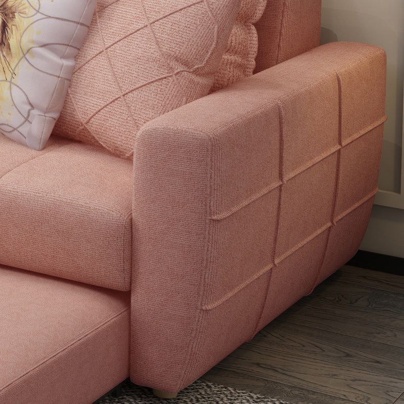 Square Arm Sofa Futon Foldable Pillow Included Cushion Back Sleeper Sofa