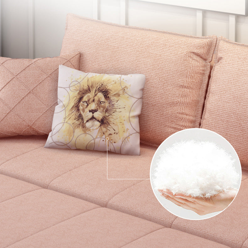 Square Arm Sofa Futon Foldable Pillow Included Cushion Back Sleeper Sofa