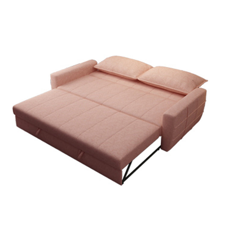 Square Arm Sofa Futon Foldable Pillow Included Cushion Back Sleeper Sofa
