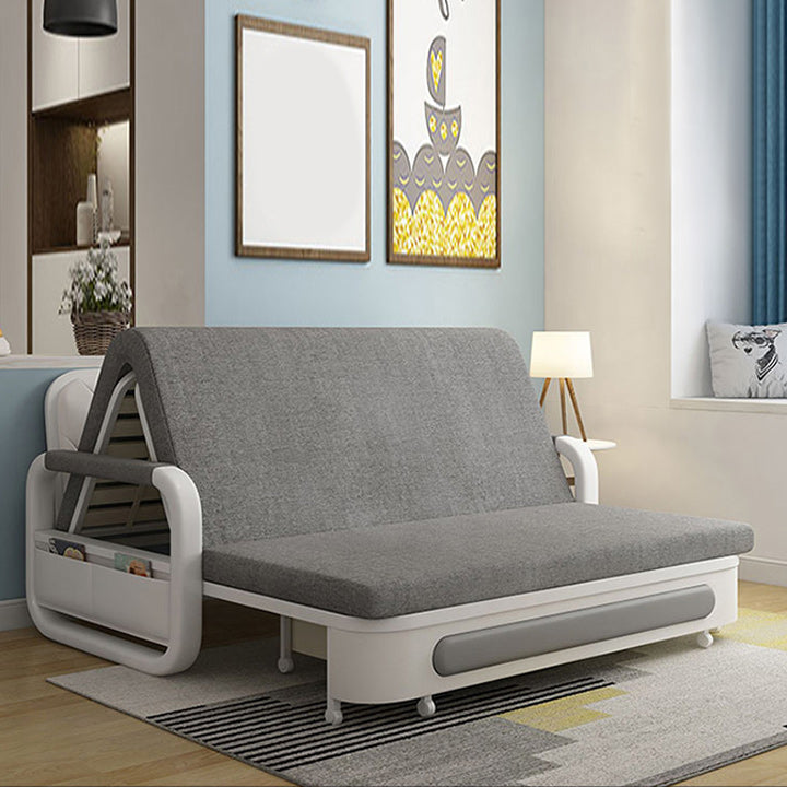 Cushion Back Sofa Futon Pillow Included Round Arms Futon Sofa Bed