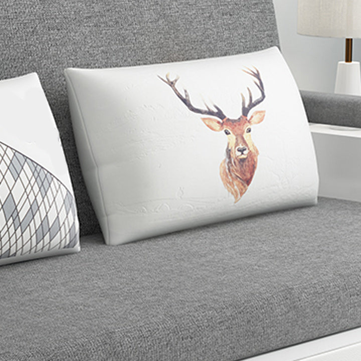 Cushion Back Sofa Futon Pillow Included Round Arms Futon Sofa Bed