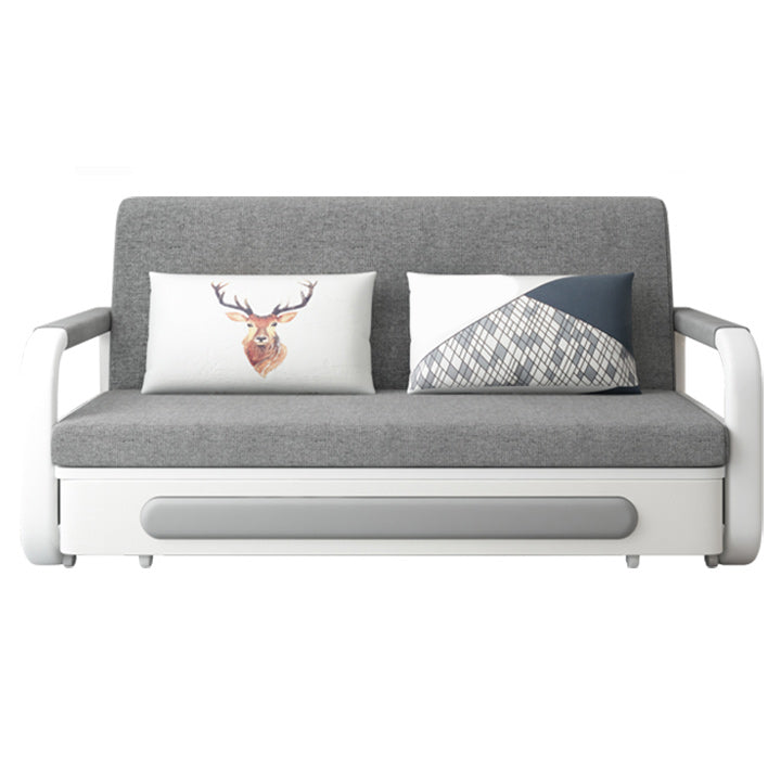 Cushion Back Sofa Futon Pillow Included Round Arms Futon Sofa Bed