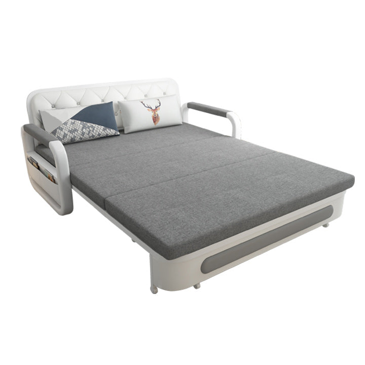 Cushion Back Sofa Futon Pillow Included Round Arms Futon Sofa Bed