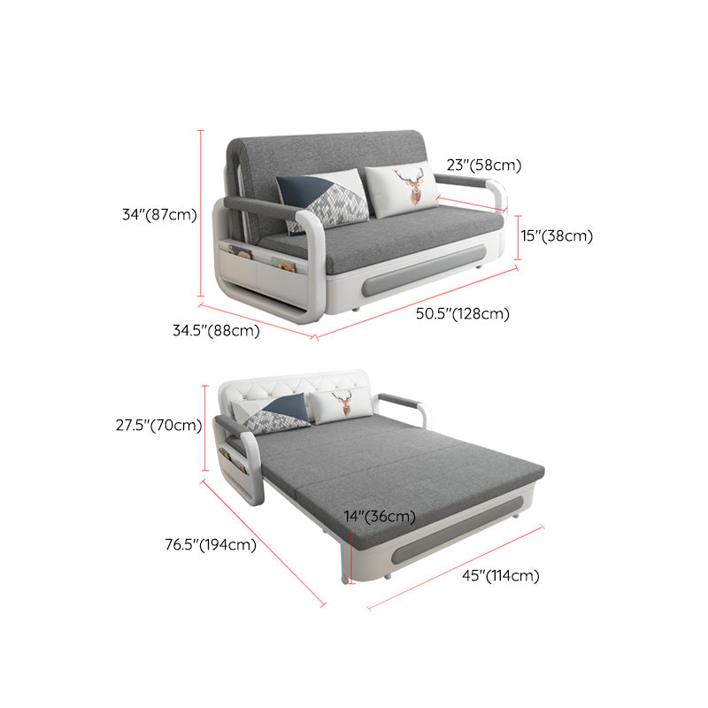 Cushion Back Sofa Futon Pillow Included Round Arms Futon Sofa Bed