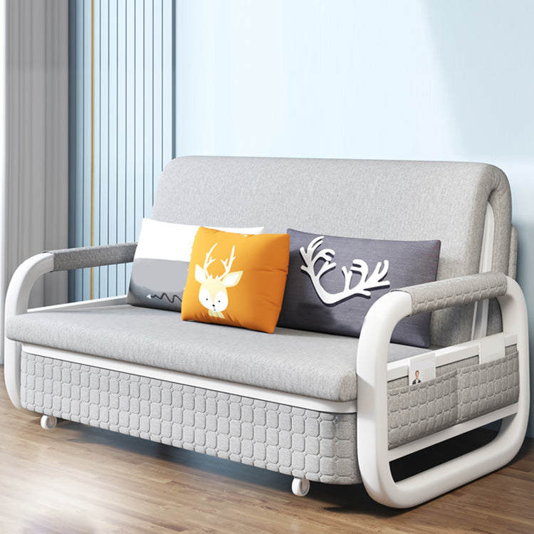 Pillow Included Sofa Futon Cushion Back Round Arms Sleeper Sofa