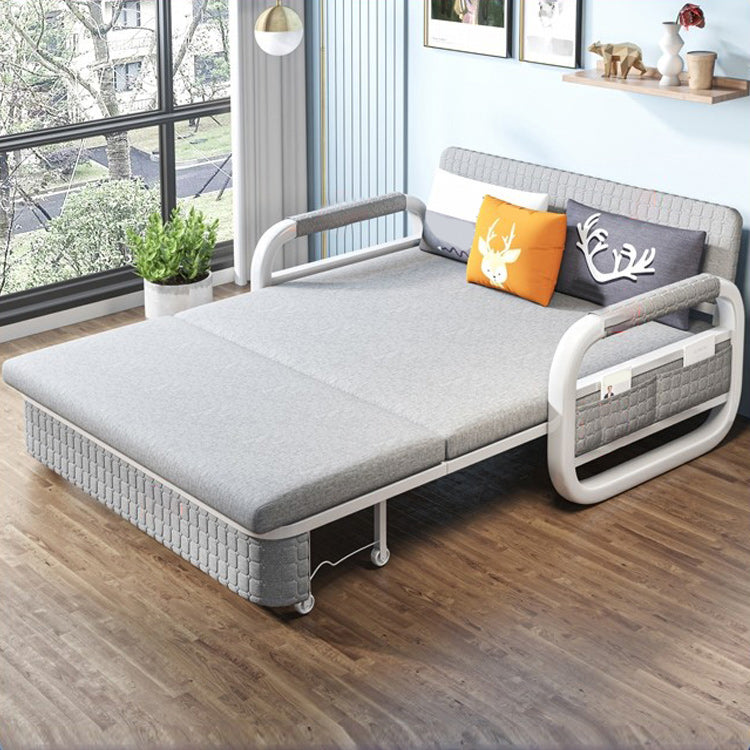 Pillow Included Sofa Futon Cushion Back Round Arms Sleeper Sofa