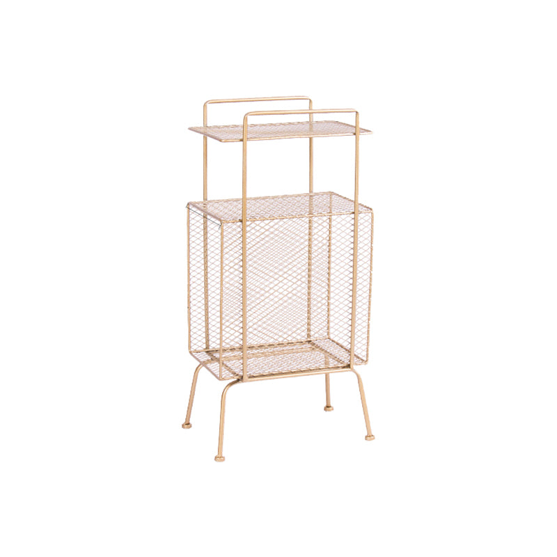 Scandinavian Metal Standard Bookshelf 3 Shelves Open Back Bookcase