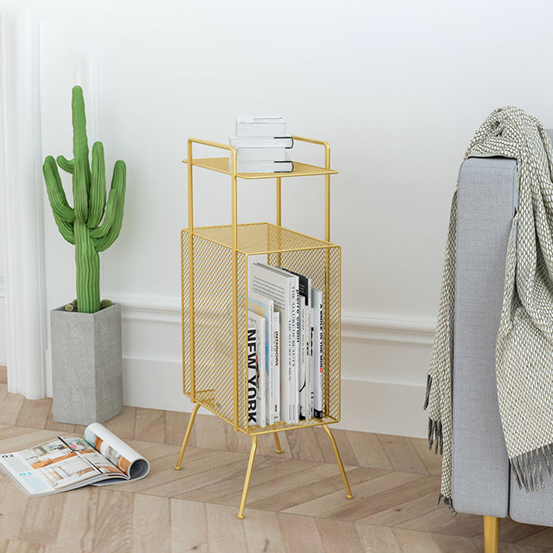 Scandinavian Metal Standard Bookshelf 3 Shelves Open Back Bookcase