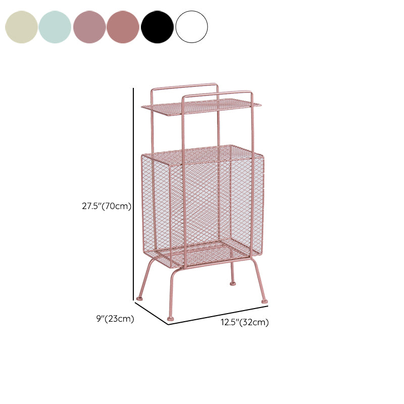 Scandinavian Metal Standard Bookshelf 3 Shelves Open Back Bookcase