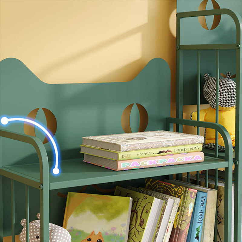 Scandinavian Standard Bookcase Metal Open Back Bookshelf with Shelves