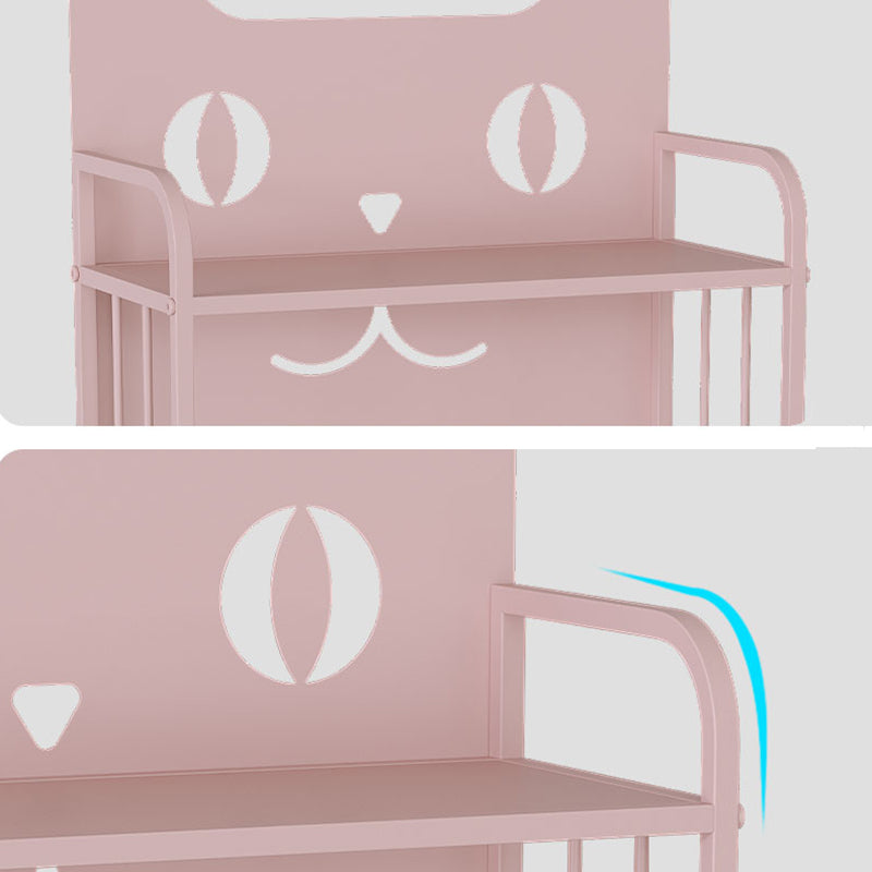 Scandinavian Standard Bookcase Metal Open Back Bookshelf with Shelves