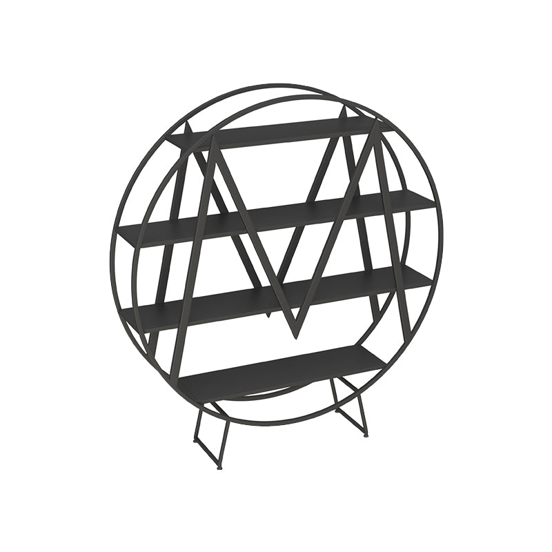 Glam 4 Shelves Bookcase Etagere Metal Open Back Bookshelf with Shelves