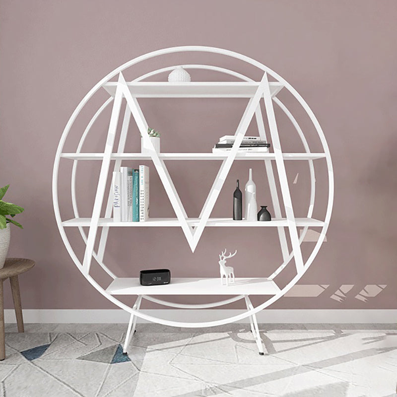 Glam 4 Shelves Bookcase Etagere Metal Open Back Bookshelf with Shelves