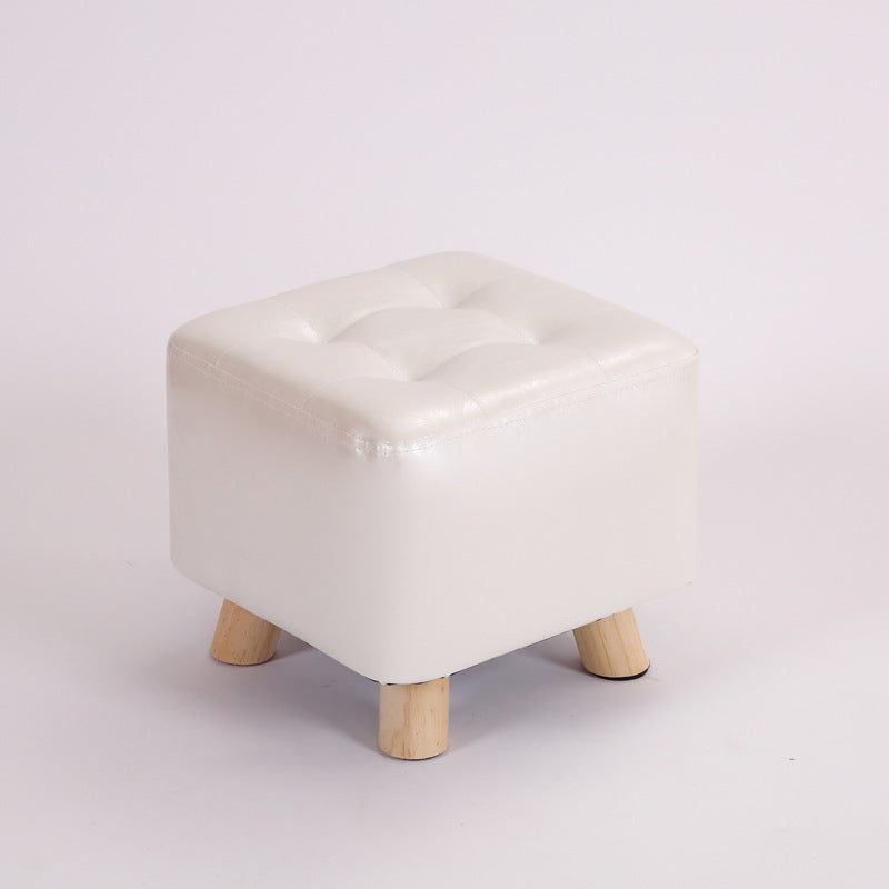 Water Resistant Pouf Tufted Whole Colored Square Faux Leather Pouf Stool