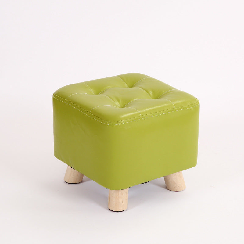 Water Resistant Pouf Tufted Whole Colored Square Faux Leather Pouf Stool