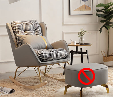 Modern Style Nursery Sofa Rocking Chair Indoor Living Room Rocking Chair with Ottoman