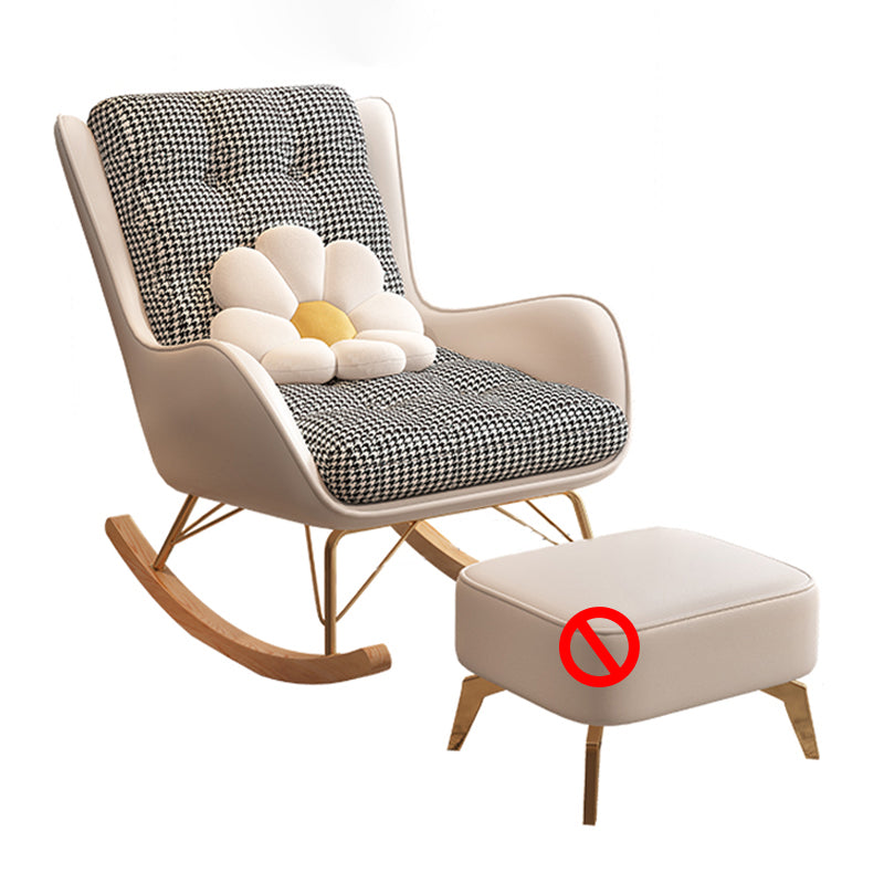 Modern Style Nursery Sofa Rocking Chair Indoor Living Room Rocking Chair with Ottoman