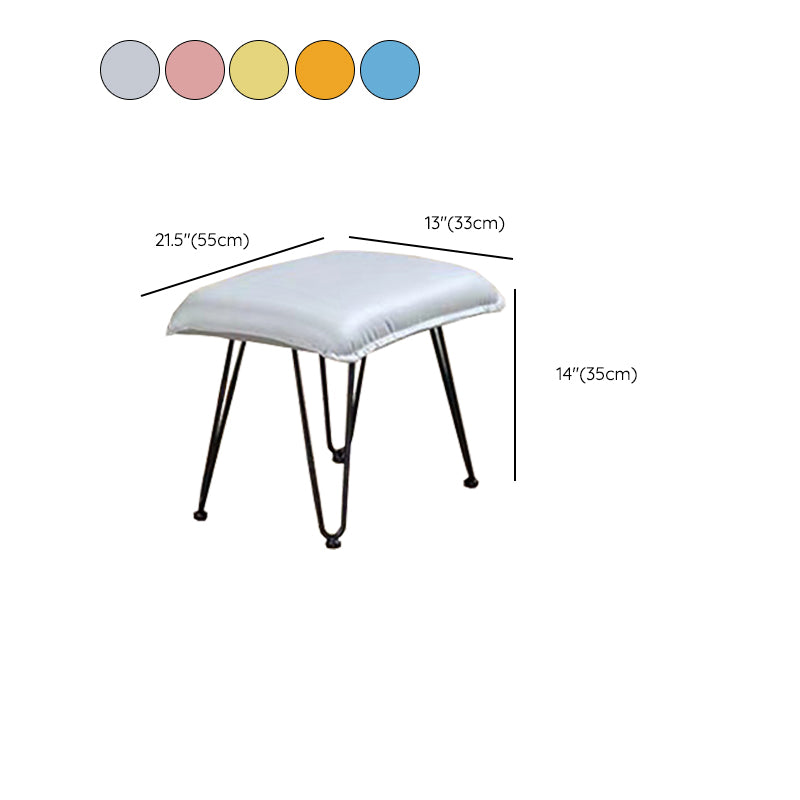 Modern Plain Rocking Accent Chair Faux Leather Dark Legs Rocker Chair with Ottoman