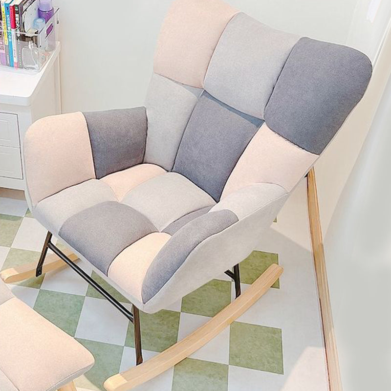 Contemporary Nursery Sofa Rocking Chair Indoor Living Room Rocking Chair with Ottoman