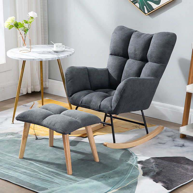 Contemporary Nursery Sofa Rocking Chair Indoor Living Room Rocking Chair with Ottoman