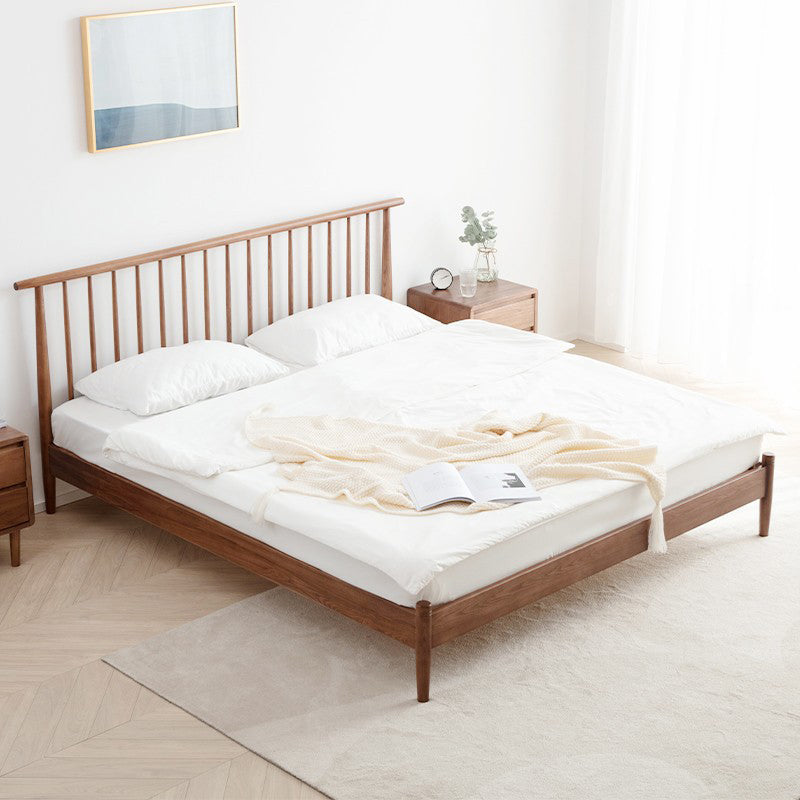 Modern & Contemporary Solid Wood Slat Headboard No Theme Ash Bed