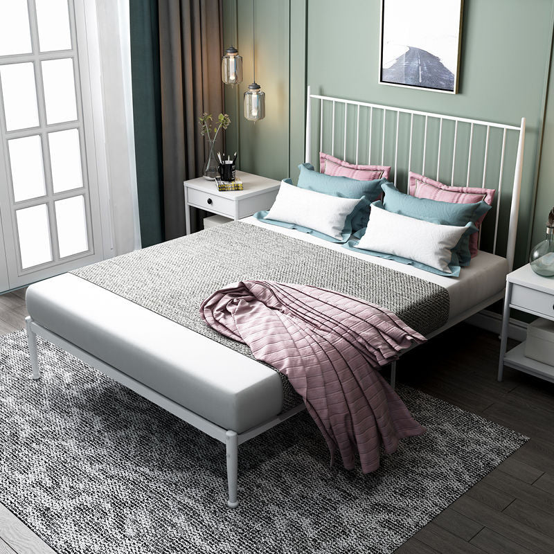 Modern and Contemporary Metal Slat Headboard No Theme Mattress Bed