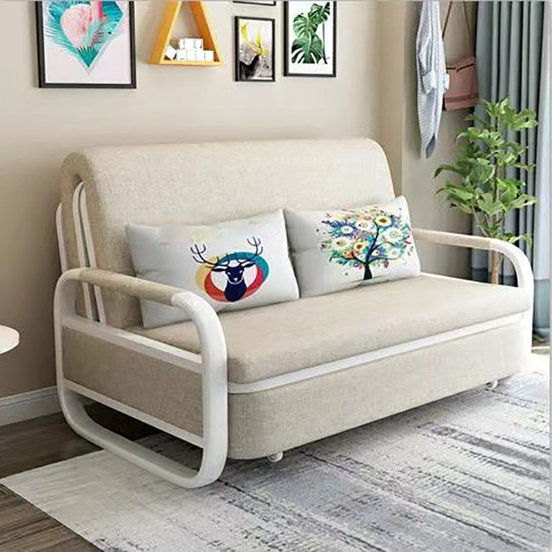 Scandinavian No Theme Metal Fabric Mattress Upholstered Storage Bed