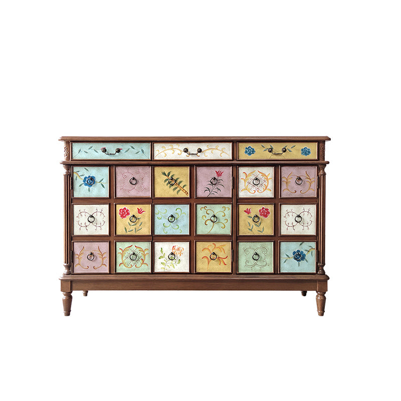 Industrial Painted Accent Cabinet Two/Three Drawers Wood Chest