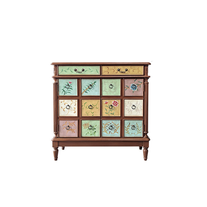 Industrial Painted Accent Cabinet Two/Three Drawers Wood Chest