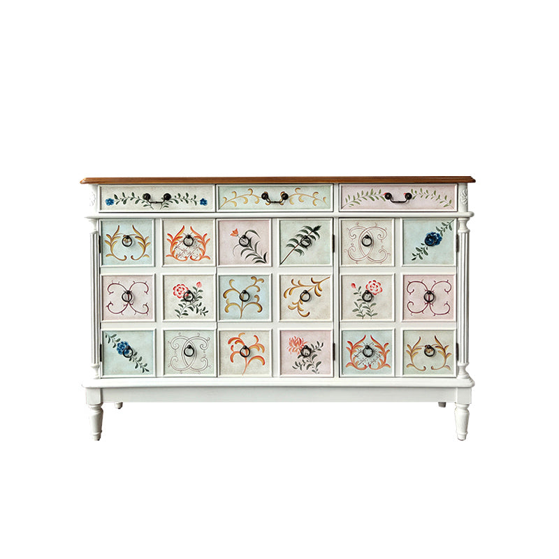 Industrial Painted Accent Cabinet Two/Three Drawers Wood Chest