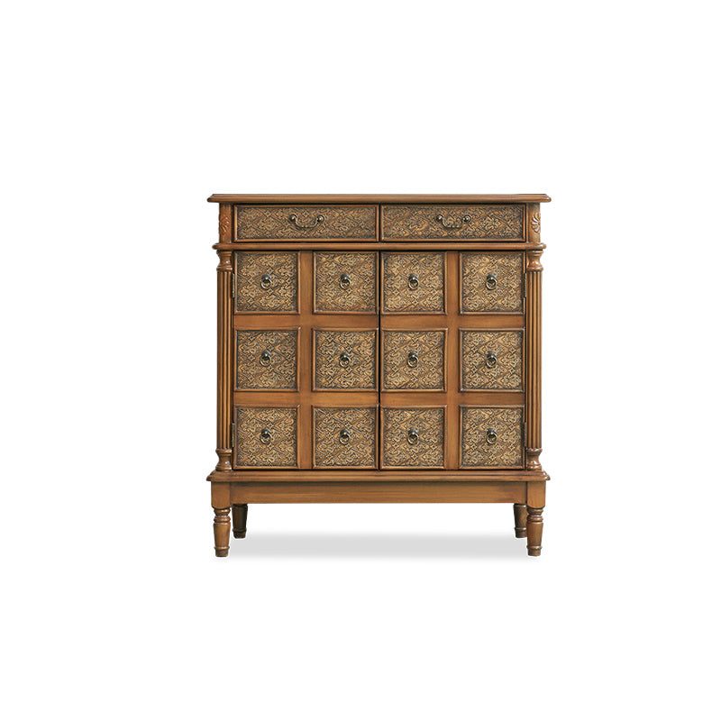 Industrial Painted Accent Cabinet Two/Three Drawers Wood Chest