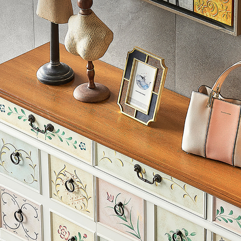 Industrial Painted Accent Cabinet Two/Three Drawers Wood Chest