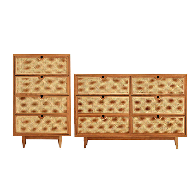 Contemporary Chest Solid Wood Cutouts with Drawer Rectangle Accent Chest