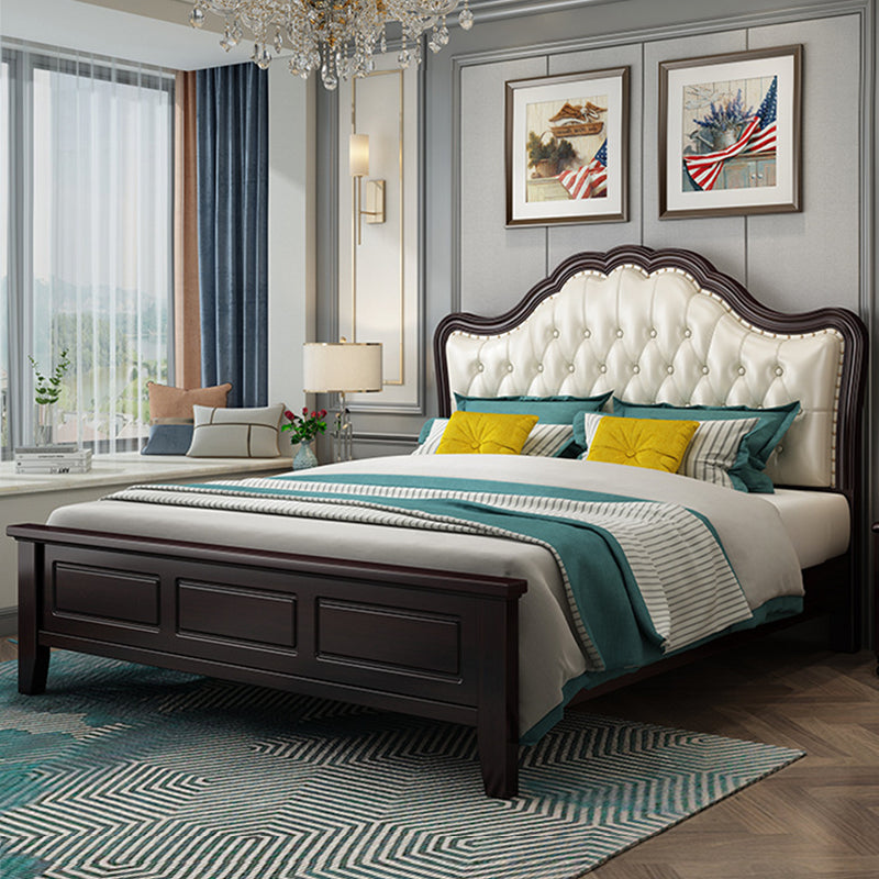 Victorian Standard Bed with Nailhead Trim and Button-tufted Headboard