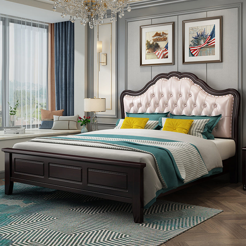 Victorian Standard Bed with Nailhead Trim and Button-tufted Headboard