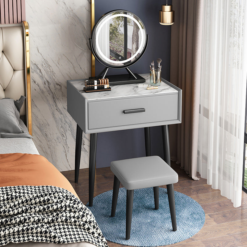 Glam Style 18.5 " Height 1- Drawer Slate Top Table Makeup Vanity