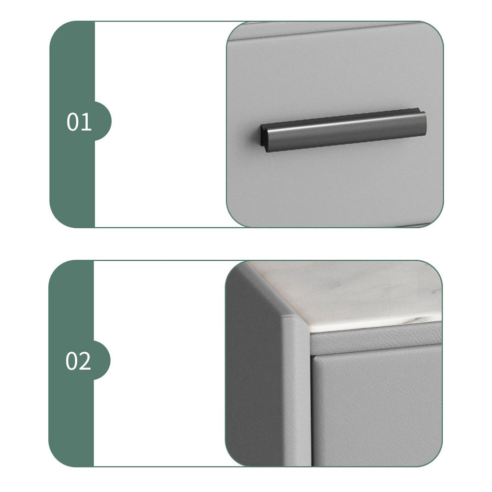 Glam Style 18.5 " Height 1- Drawer Slate Top Table Makeup Vanity