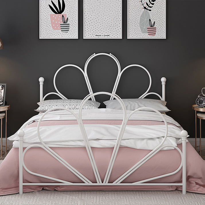 Metal High Open-Frame Bed Contemporary Wire-Grid Simple Bed Frame