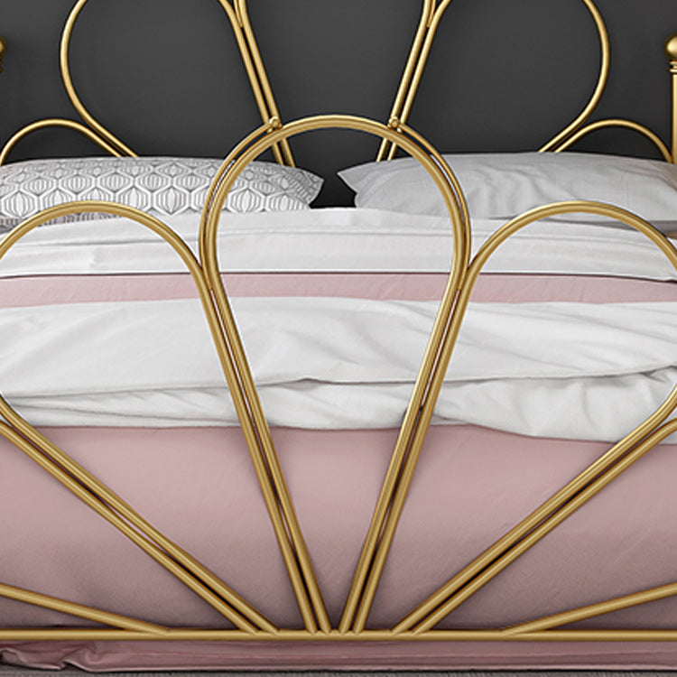 Metal High Open-Frame Bed Contemporary Wire-Grid Simple Bed Frame