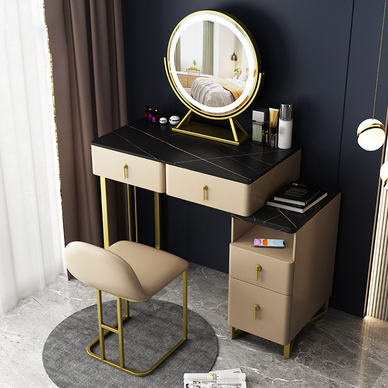 Bedroom Make-up Vanity 33.46" L Glam Dressing Table with 4 Drawers