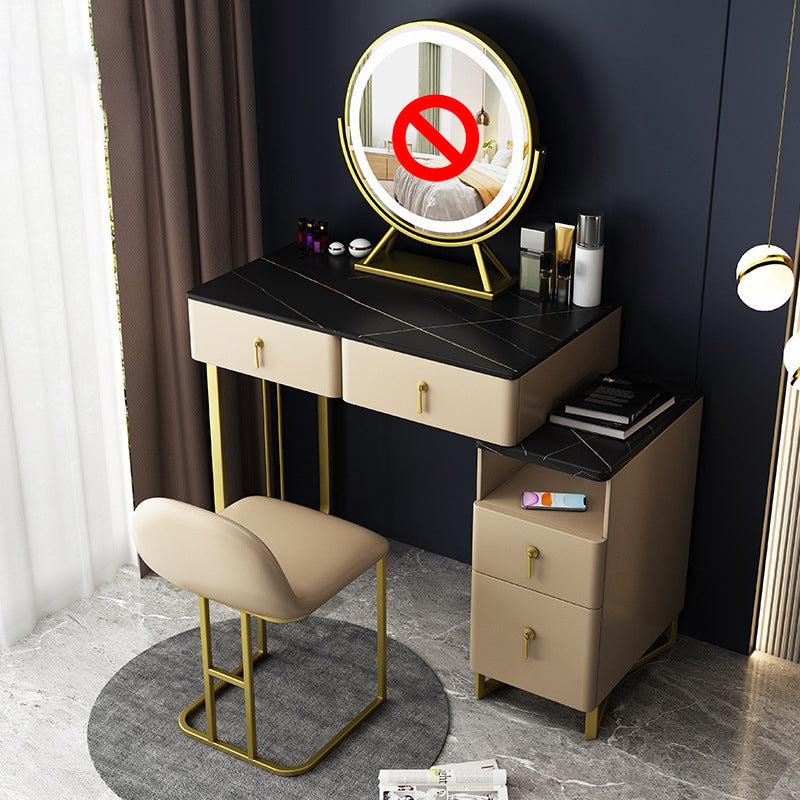 Bedroom Make-up Vanity 33.46" L Glam Dressing Table with 4 Drawers