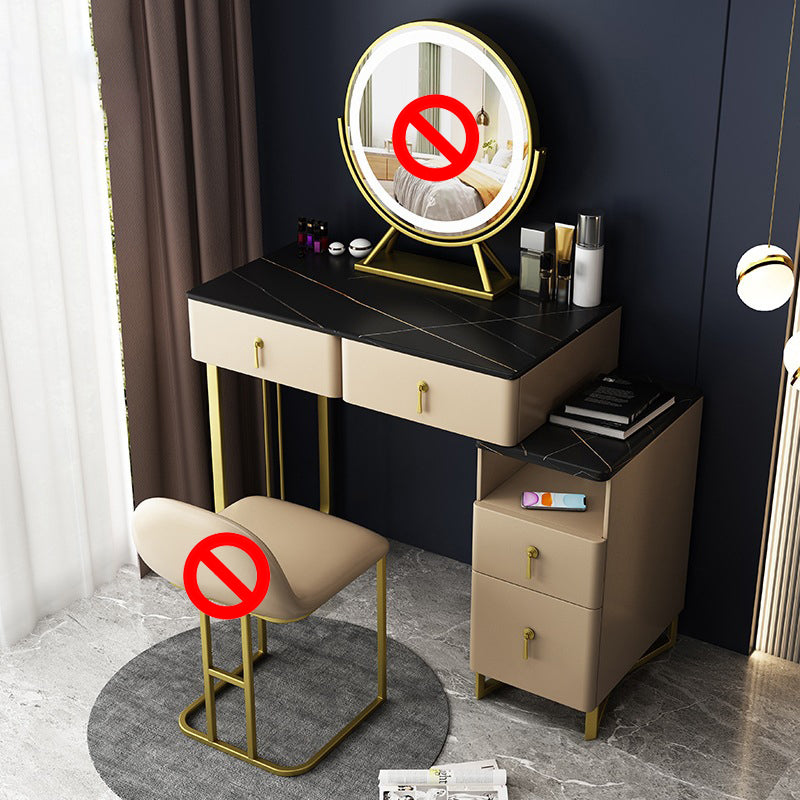 Bedroom Make-up Vanity 33.46" L Glam Dressing Table with 4 Drawers