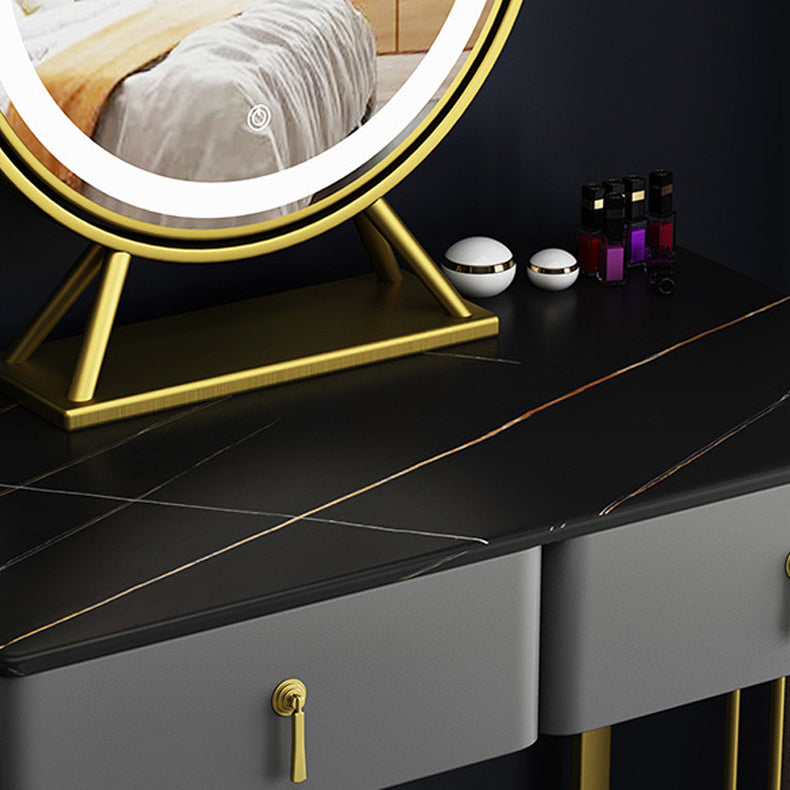 Bedroom Make-up Vanity 33.46" L Glam Dressing Table with 4 Drawers