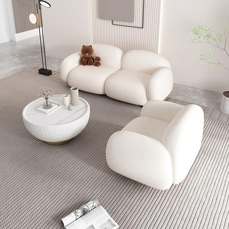 Contemporary Standard Sofa Sewn Pillow Back Sofa for Bonus Room