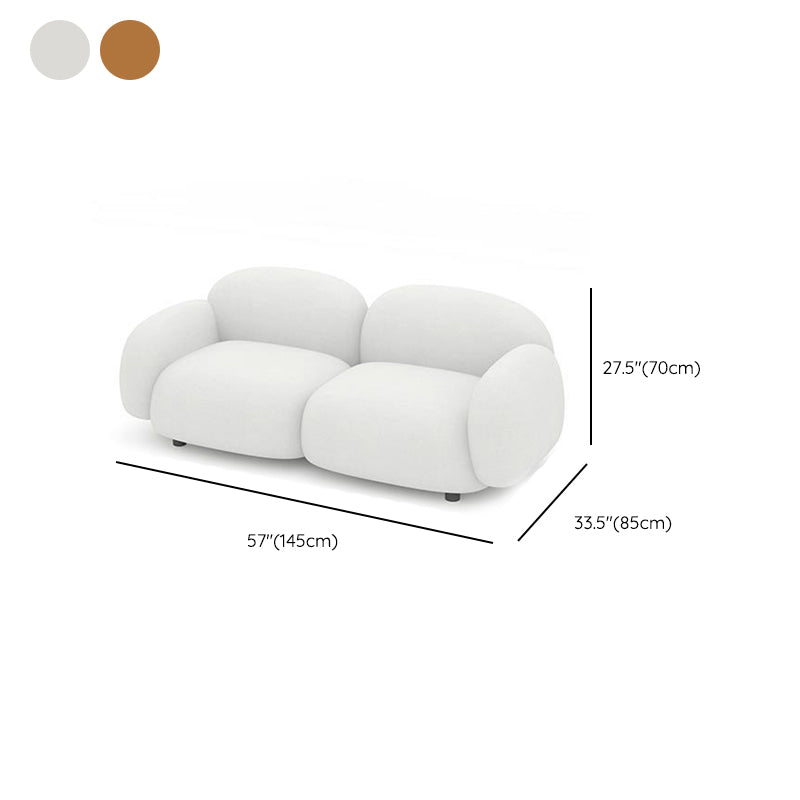 Contemporary Standard Sofa Sewn Pillow Back Sofa for Bonus Room